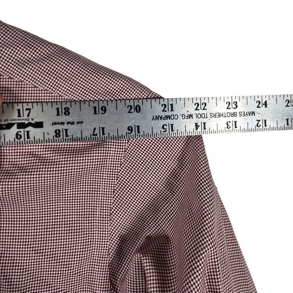 L.L. Bean Button‎ Down Dress Shirt XL Men's Maroon White Long Sleeve - Picture 4 of 8